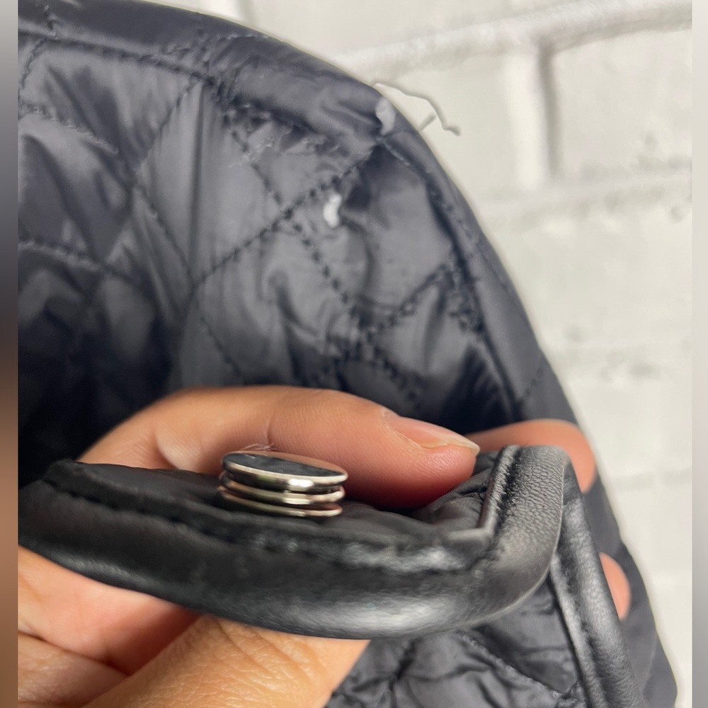 ZIAI Black Quilted Belted Jacket Snap Front Lightweight Coat Euro 42 - Picture 6 of 10